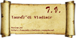 Tasnádi Vladimir névjegykártya